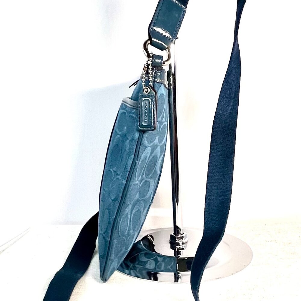 Coach Signature Swingpak in rich blue Hue Crossbody Bag with Adjustable Strap - Picture 6 of 15